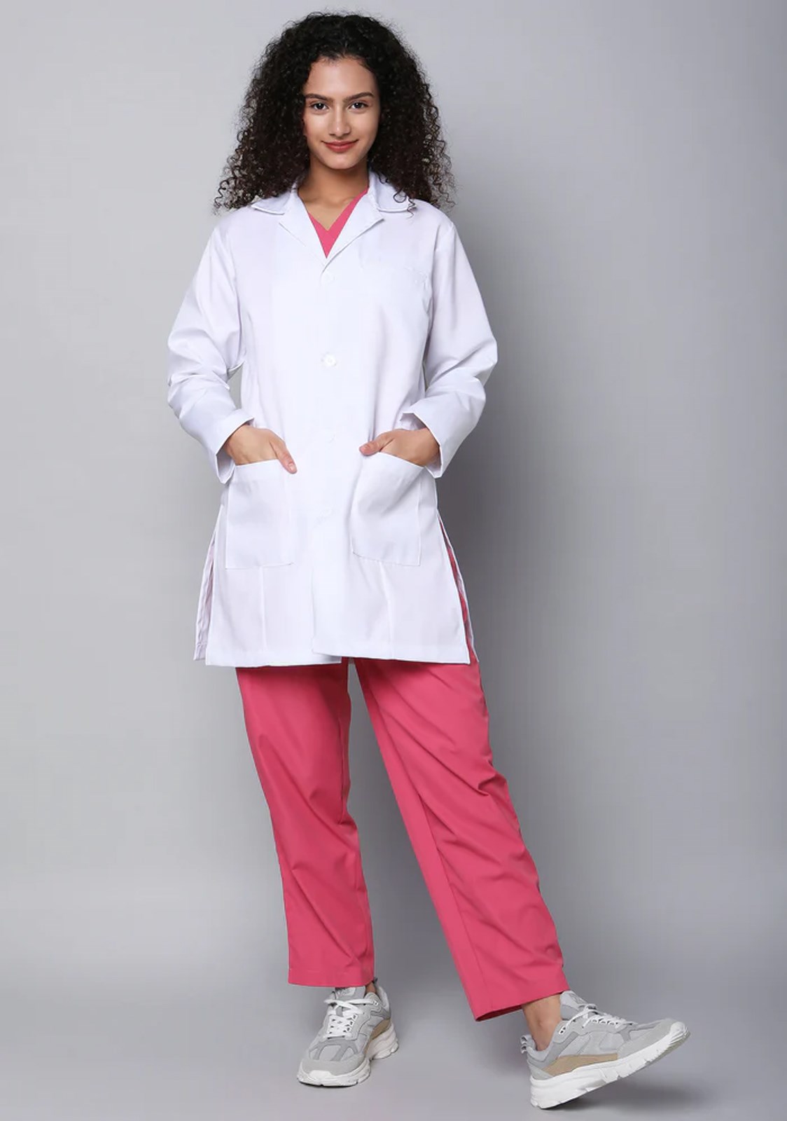 Women's Elegant Long Lab Coat