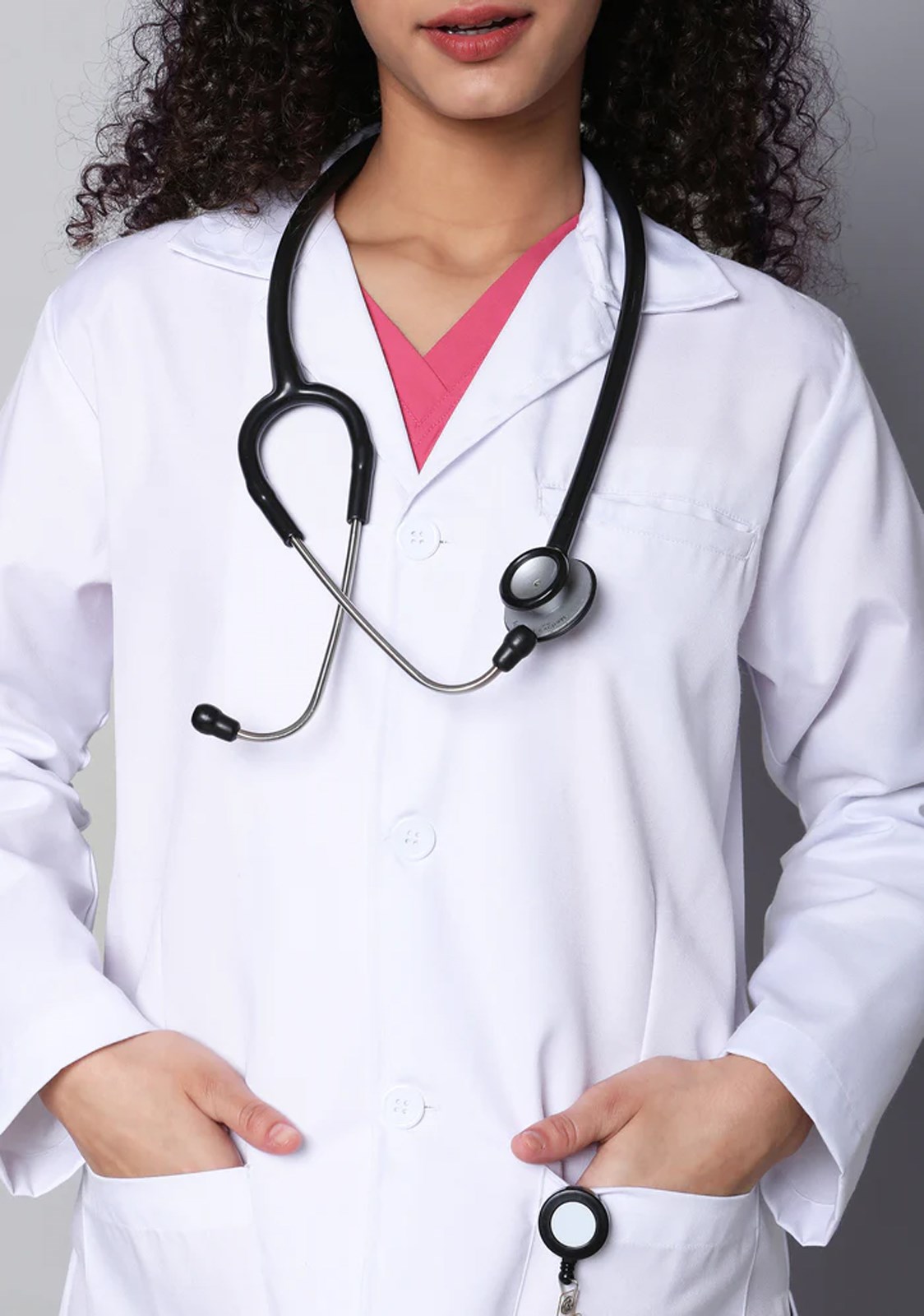 Women's Elegant Long Lab Coat - Image 2