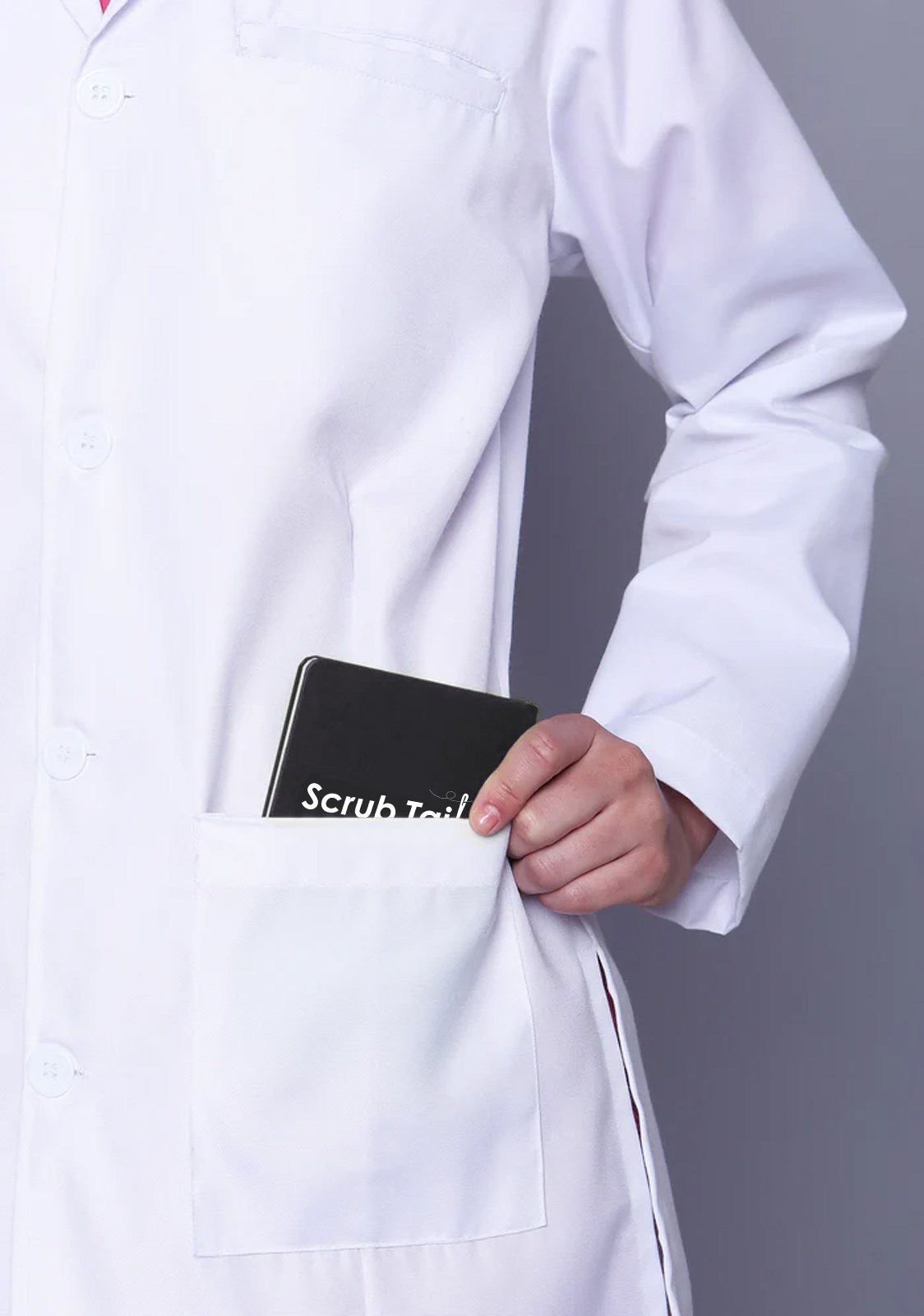 Women's Elegant Long Lab Coat - Image 4